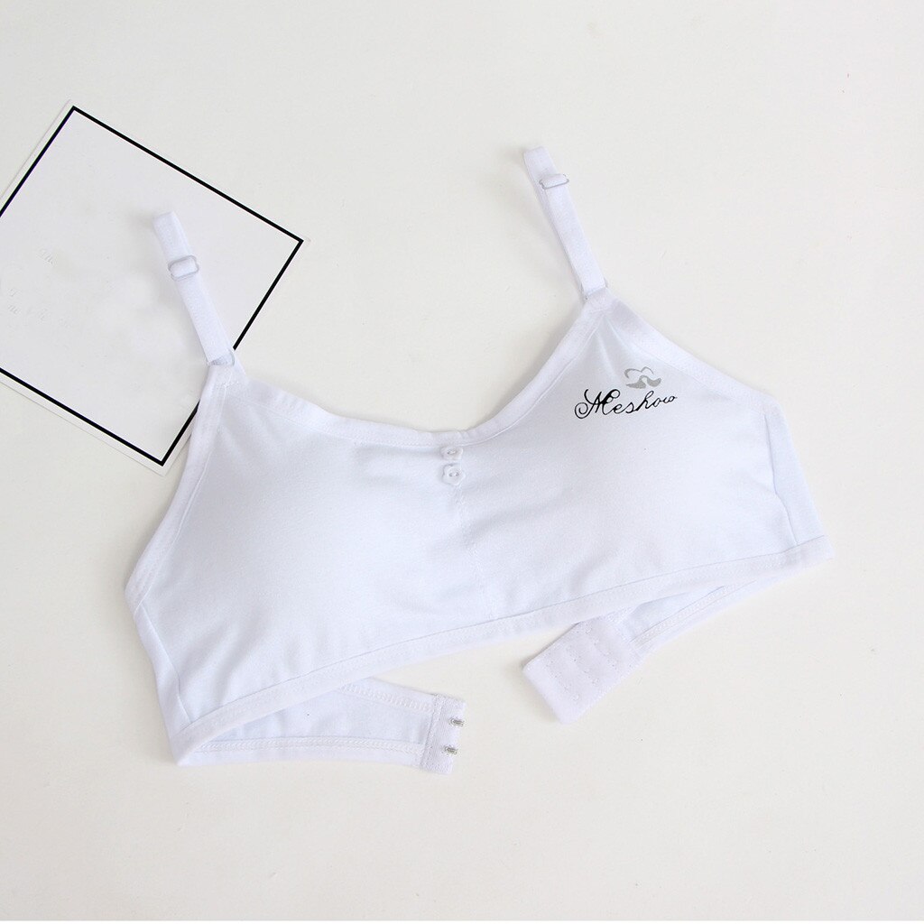 Meisjes Ondergoed Zachte Snoep Kleur Beha Voor Kids Tiener Training Kleine Brief Print Vest Ondergoed Puberteit Kleding # P30
