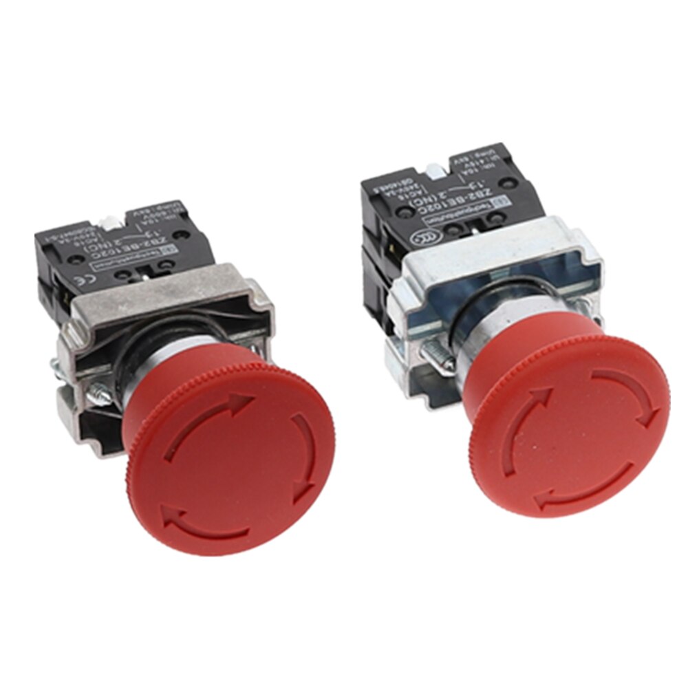 XB2 Red Mushroom Head Emergency Stop Button Switch 22mm 10A/415V XB2-542 XB2-545