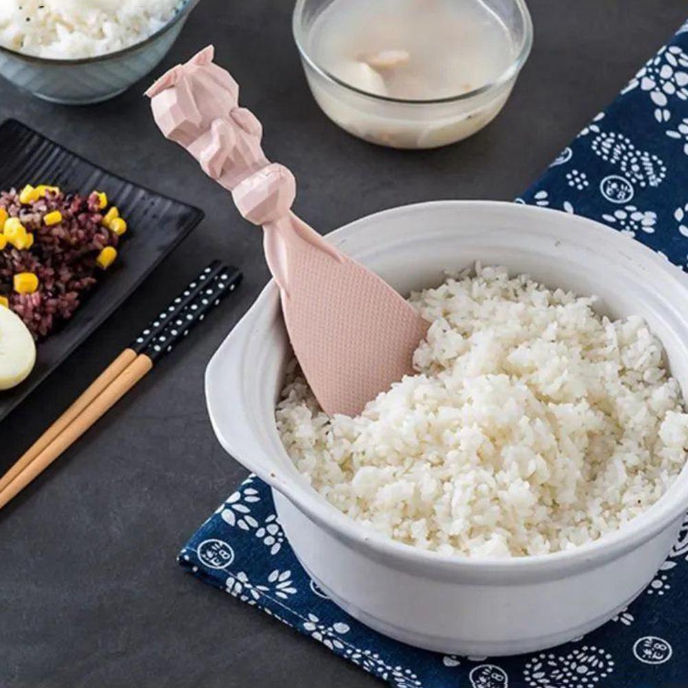 Kitchen Rabbit Rice Spoon No Sticky Table Paddle Stand Scoop Ladle Cooking Tools Kitchen Utensil Rice Cooker Shovel Accessories