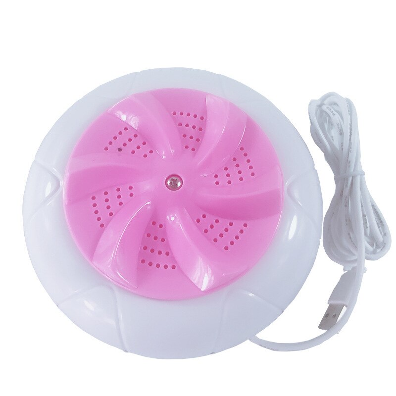 Vanddråbe vortex vaskemaskine mini bærbar vaskemaskine til hjemmeture tøj  xh8z: Lyserød