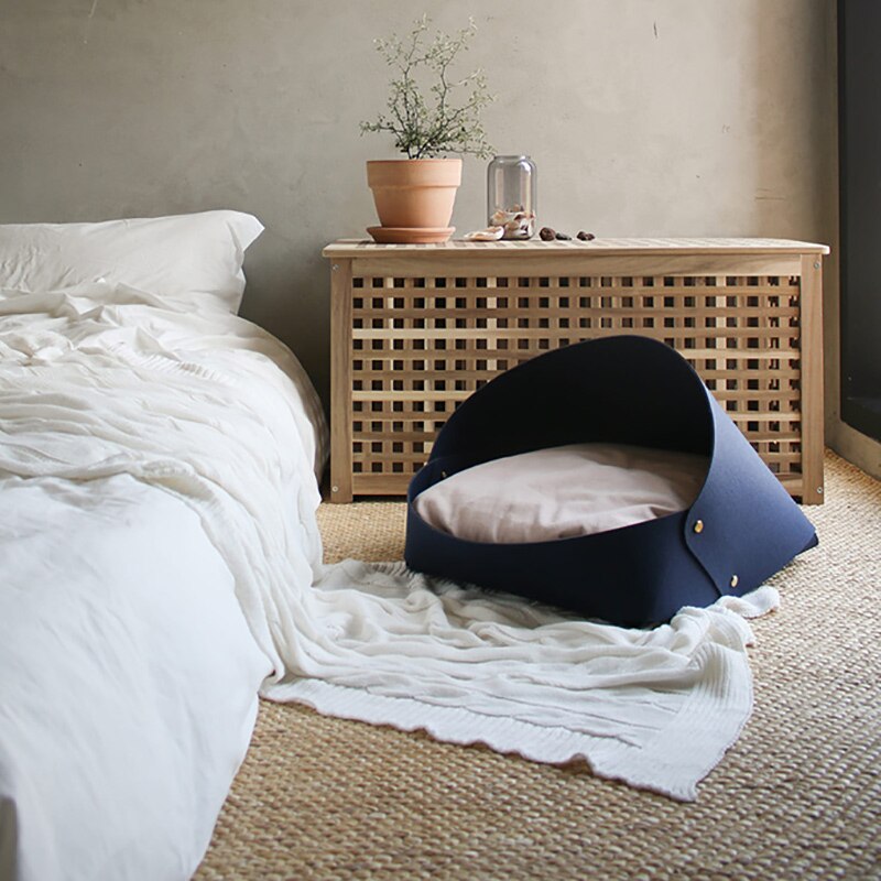 PETCO Felt Pet Dog Cat Bed K&H Harmony Armarkat accommodate semi-closed Cat House For Small Dogs For Cats Foldable Pet Cushion