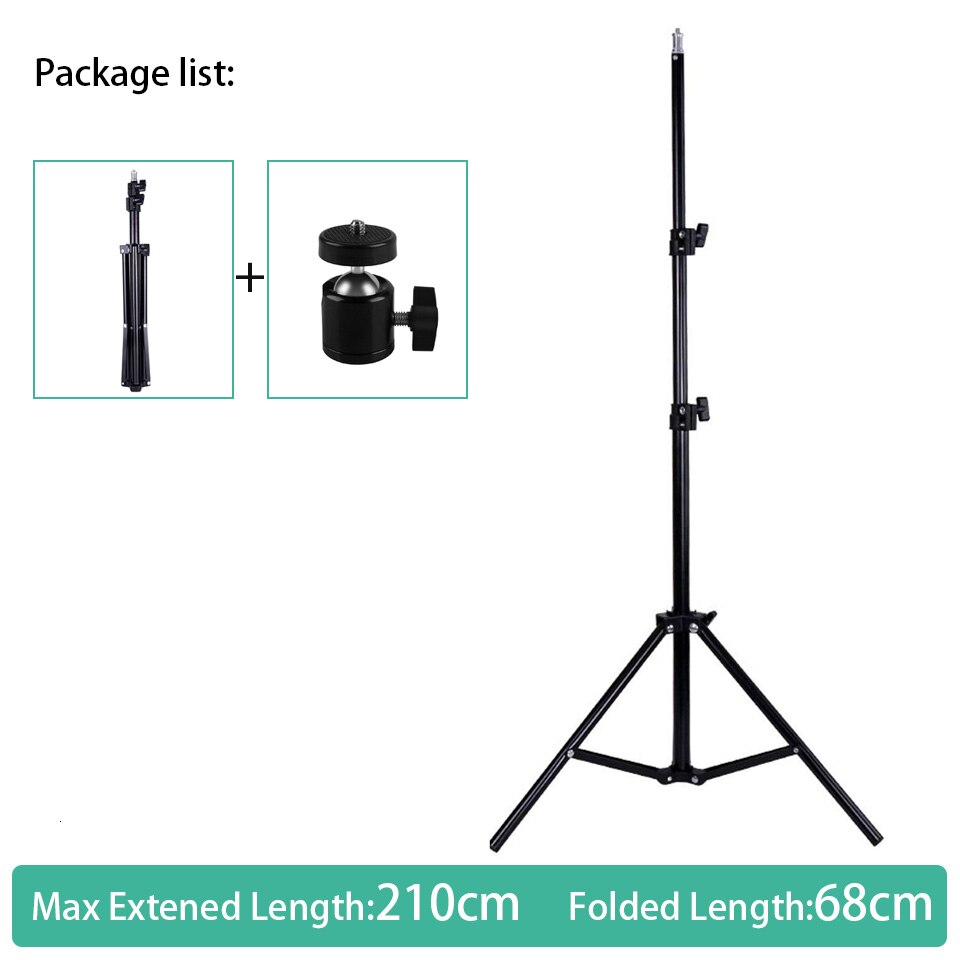 Photography Tripod 2M Photography Light Stand Ball Head For Camera Photo Lamp Bracket Holder Softbox Ring Lamp Video Shooting