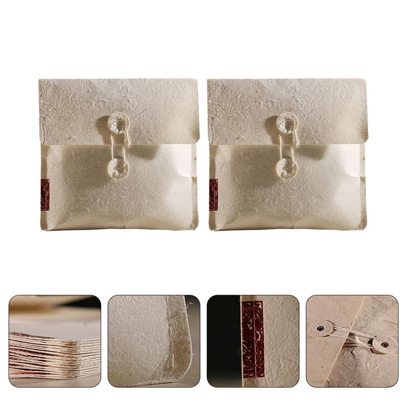 2pcs Paper Pouch Pouch Paper Storage Pouch Packing Pouch Delicate Bag Wrapping Pouch Packing Bag for Cookie Candy