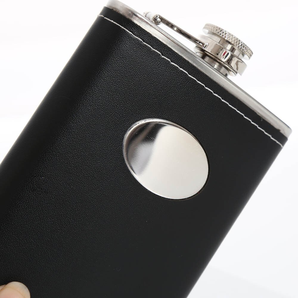 8oz hip flask stainless steel 304 with pu