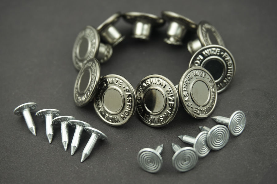 1pc 20pcs 50pcs 17mm Metal suspender buttons & Pins For Leather Bag Denim Jeans backpack pants