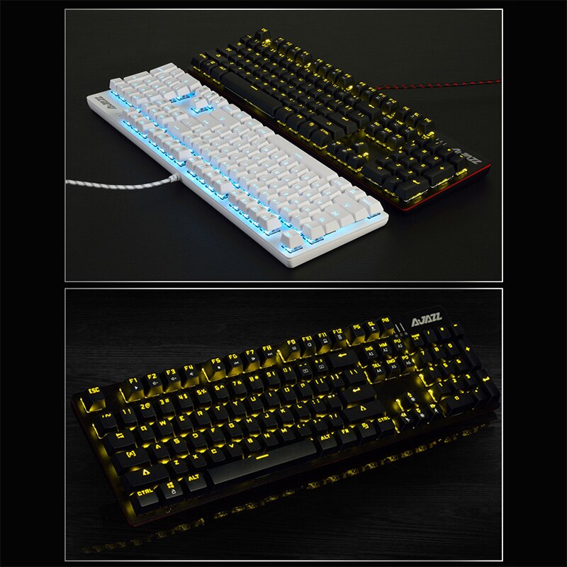 Ajazz ROBOCOP verdrahtete mechanische tastatur Spielen tastatur hintergrundbeleuchtung Anti-geisterbilder N-Schlüssel rollover Braun/Schwarz/verrotten /blau Schalter