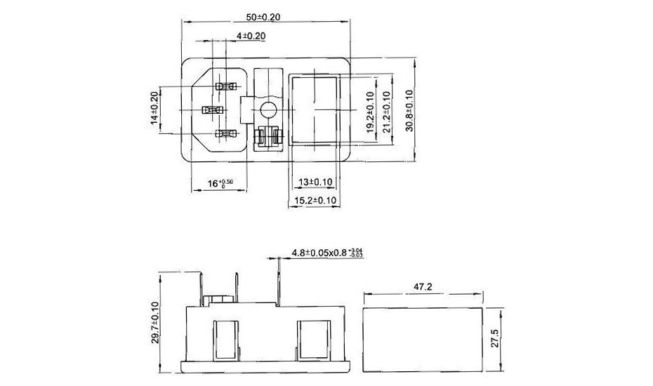 Keinukytkin sulake iec 320 c14 tulovirtapistoke sulake kytkin liitin pistokeliitin 4