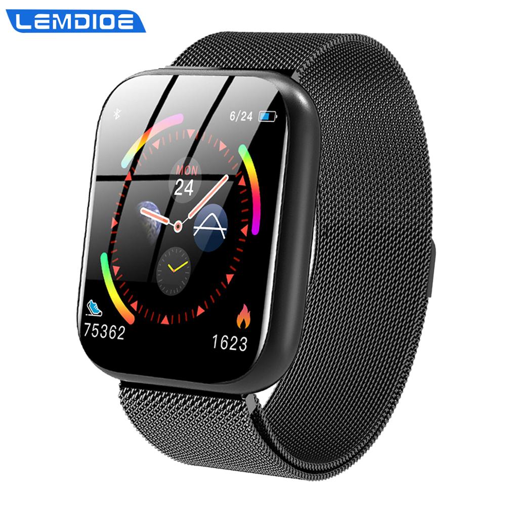 Lemdioe Vrouwen Slimme Horloge Mannen Gezondheid Monitor Call Bericht Herinnering Fitness Tracker Weer Display Voor Apple Horloge Smartwatch