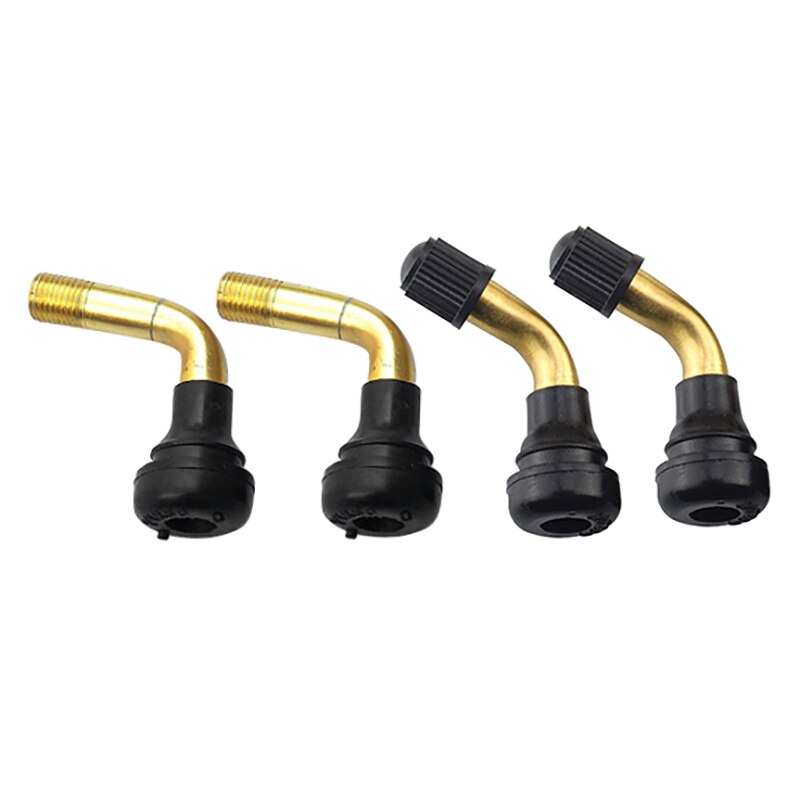 4Pcs Tyre Ventielen Stem Haakse Snap-In Rubber 90 Graden Messing Voor Elektrische Scooter En Xiaomi M365 elektrische Scooter