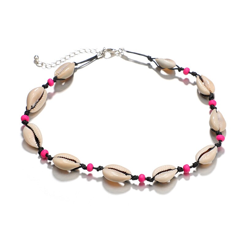 Classic Bohemian Handgemaakte Natuurlijke Shell Kralen Hanger Kraag Verstelbare Ketting Eenvoudige Glamour Lady Best: Default Title