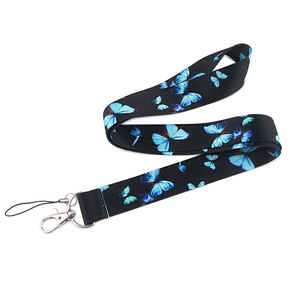 CA1523 Vlinder Neck Strap Lanyard Voor Key Camera Id-kaart Badge Houder Mobiele Telefoon Bandjes Opknoping Touw Lanyards: 2