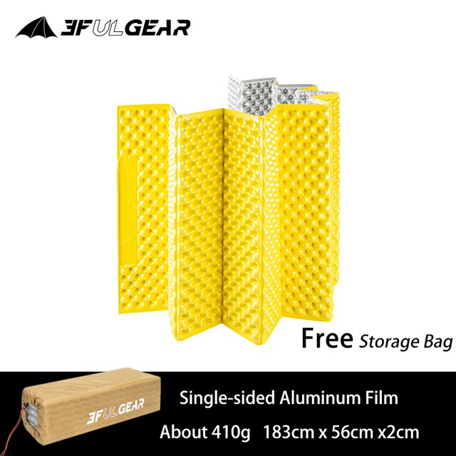 3F Ul Gear 183X56Cm Ultralight Outdoor Camping Mat Opvouwbare Waterdichte Matras Compact Reizen Slapen Pad Tent Accessoires: Yellow Standard