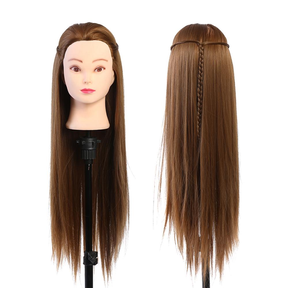 Peluquería práctica de maquillaje modelo extensiones de pestañas cabeza de maniquí para peluquería muñeca de entrenamiento 60cm cabeza de peluca sin soporte: Default Title