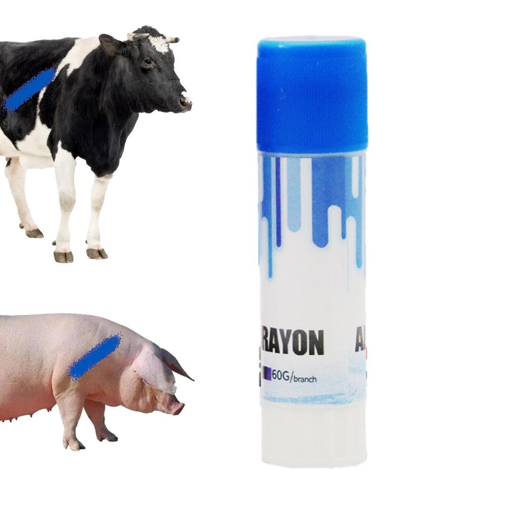 Vieh Marker Buntstift Ebene Marker Buntstift Vieh Malerei Buntstift hochreine Paraffin Basis sicher für Enten rinder Schwein Schafe: Blau