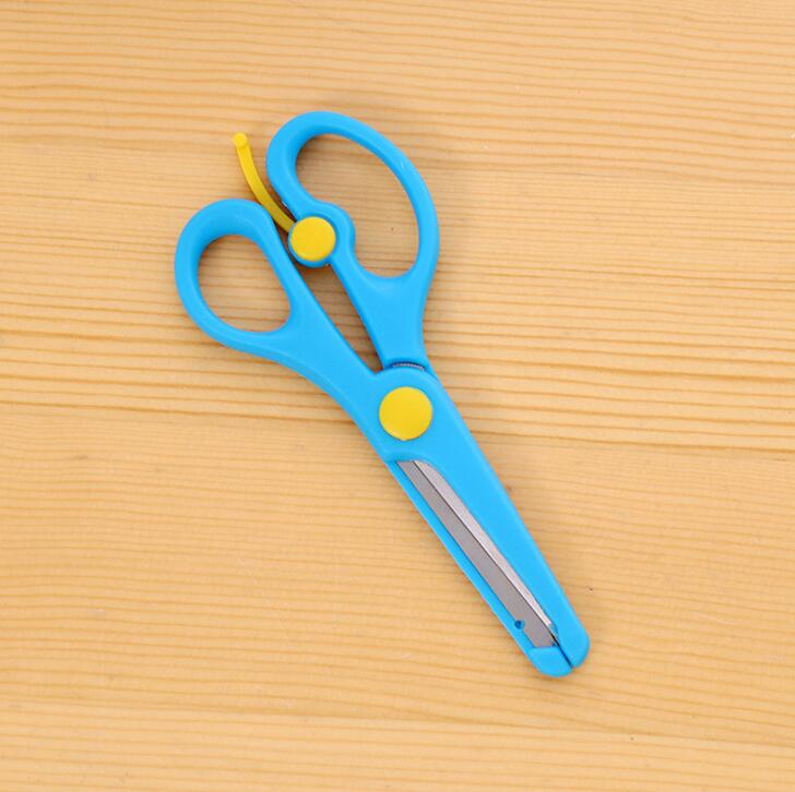 Sharkbang Small KidsHandmade Scissors Students DIY Card Photo Pattern Cutting Scissors School Children Stationery: Blue