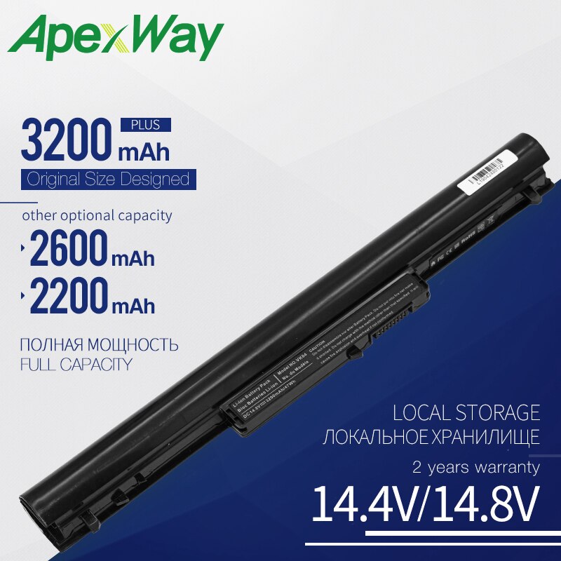 Apexway batería de ordenador portátil para HP pabellón 14 14t 14z 15 15t 15z serie 694864-851, 695192-001 H4Q45AA HSTNN-YB4D VK04