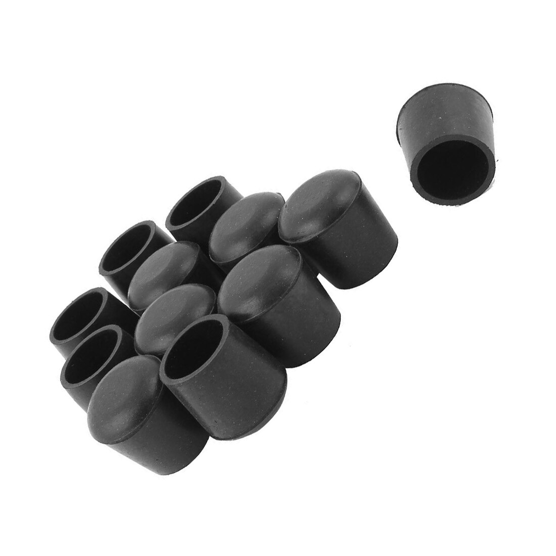 Rubber feet for walking aids stool chair top rubber feet, 12 pieces, black