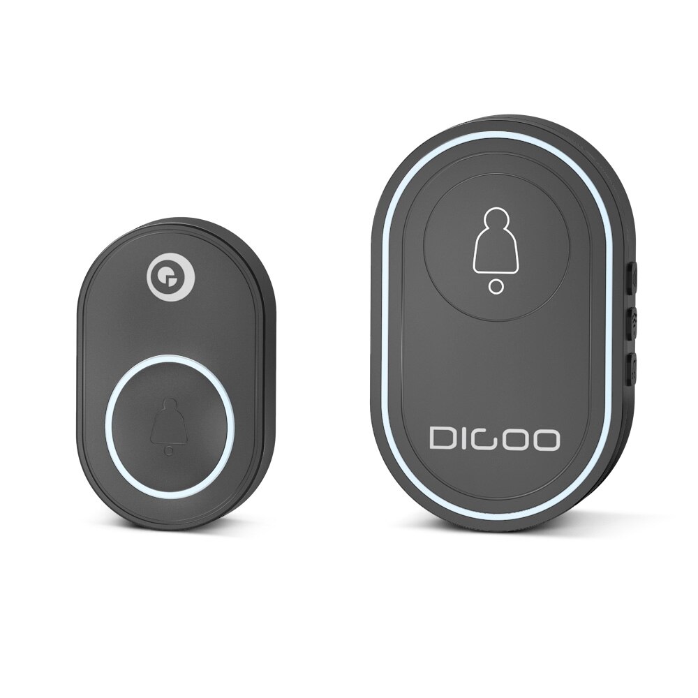 Digoo velkomst dørklokke 433 mhz trådløs dørklokke sikkerhed alarm smart dørklokke klokke 58 ringetoner valg indendørs udendørs klokke