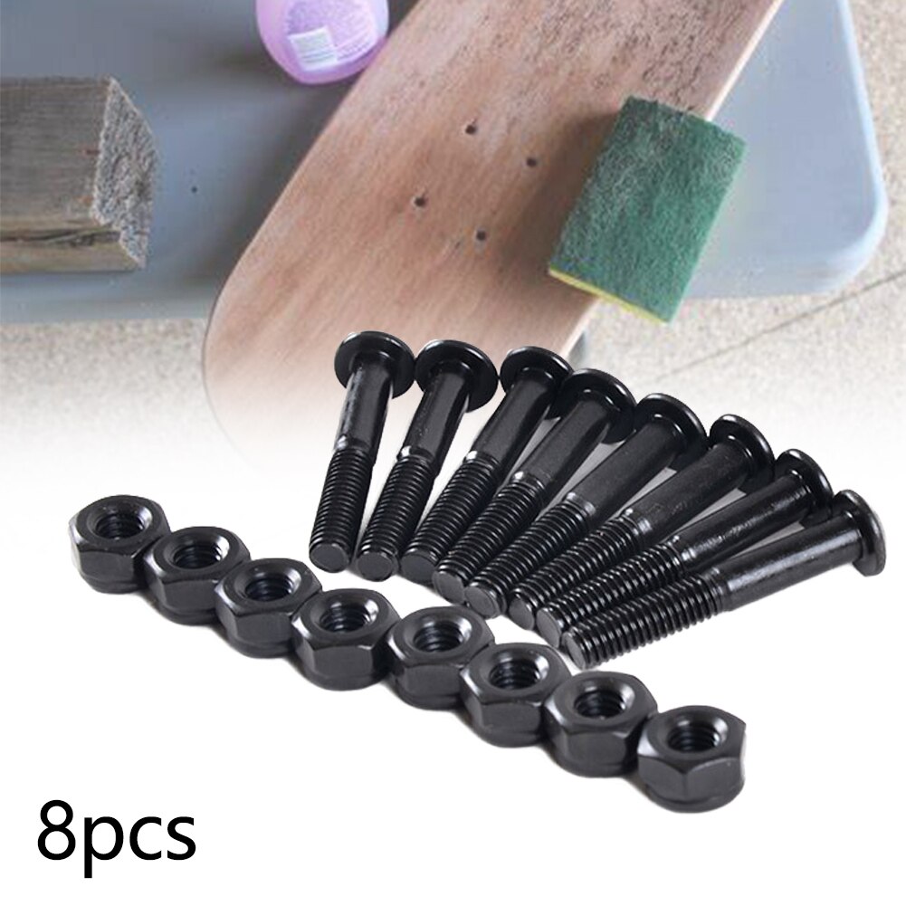33mm Repair Scooter Hex Hardware Truck Skateboard Bolts Screws Set Rebuilding Longboard Roller Skate Carbon Steel With Nuts