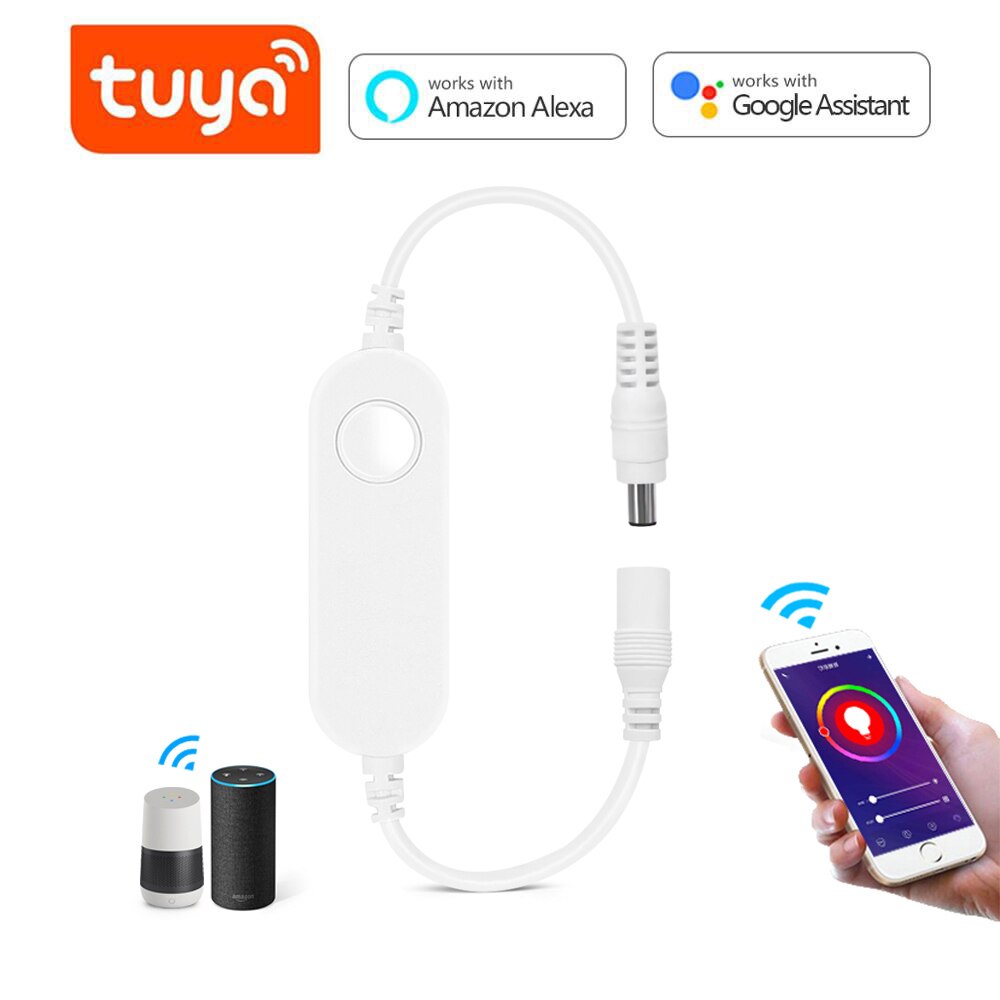 Smart Wifi Rgb Controller Voor Led Strip Tuya Smart Control 12V Led Controller Switch Werken Met Alexa Google Thuis
