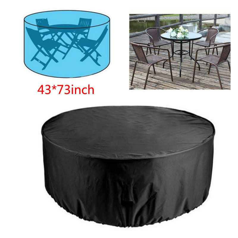 Fundas para Muebles De Jardín de jardín, impermeables, redondas, sillas de mimbre para mesa exterior