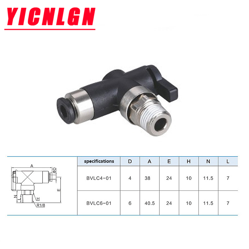 PISCO shape hand valve switch BVU4/BVU6/BVC4/BVC4/BVLC6/BVLC5/BVLC01-4-6-M5-01 mini ball valve switch