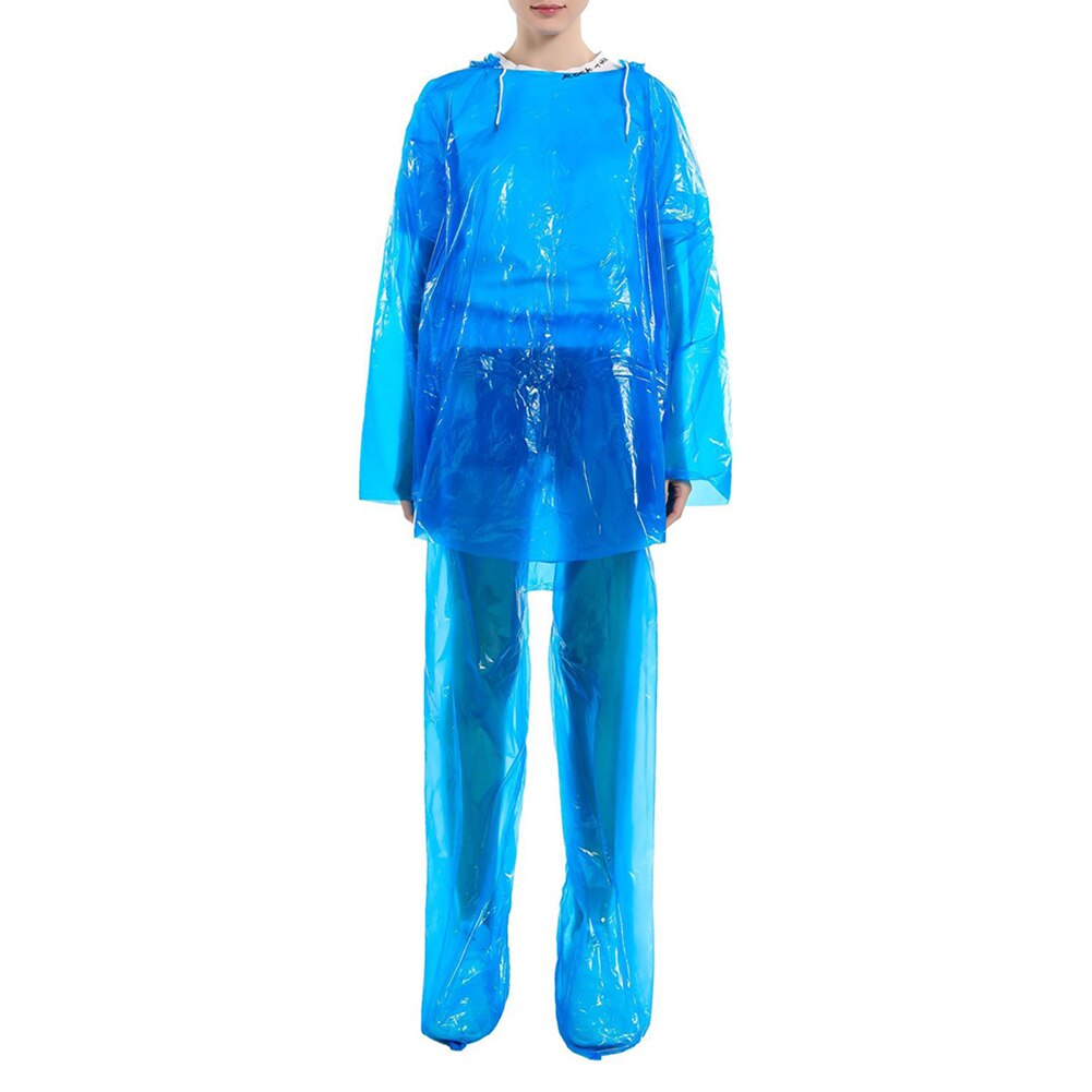 Women Men Glass Slideway Rafting Drift Waterproof Dustproof Disposable Protective Raincoat Pants Pants Transparent Rainwear Set