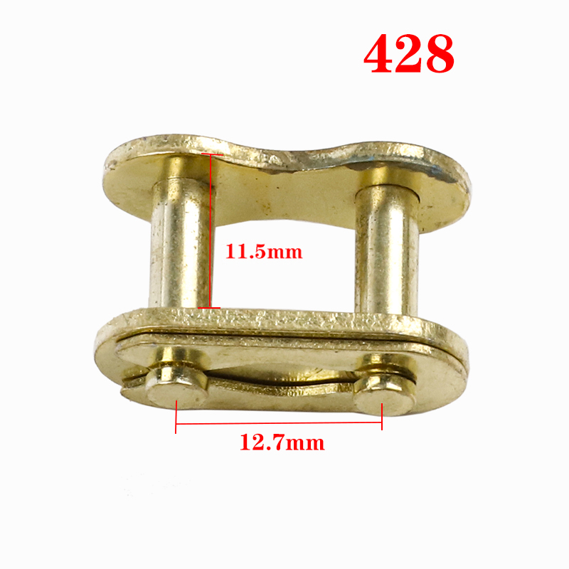 Motorfiets Ketting Gesp Ringschakel 420 428 520 525 25H Zware Ketting Verbindende Connector Master Gezamenlijke Schakel Met O-Ring Kettingslot: Oranje