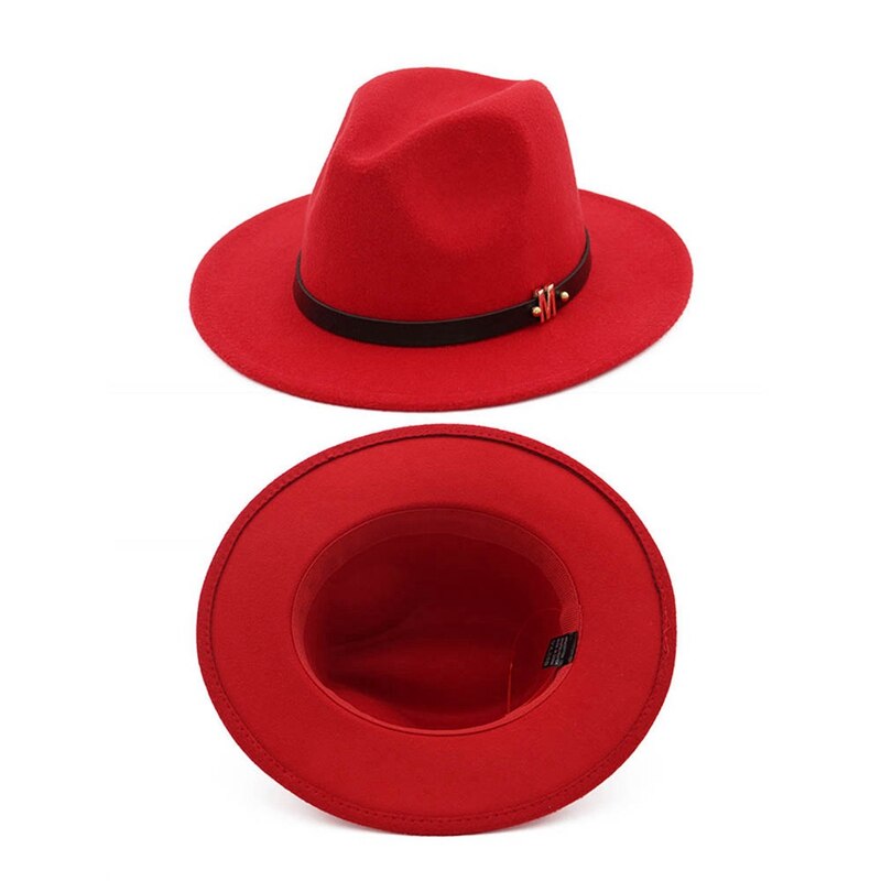 Hoeden Voor Mannen En Vrouwen 8 Stijl Wollen Cowboyhoed Retro Platte Top Grote Hoed Jazz Vilten Hoed Brede rand Hoed Gesp Mode Zonnehoed