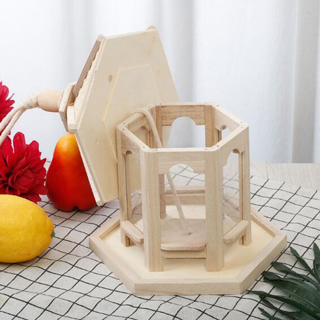 Hanging Wooden Bird Feeder Garden Decoration