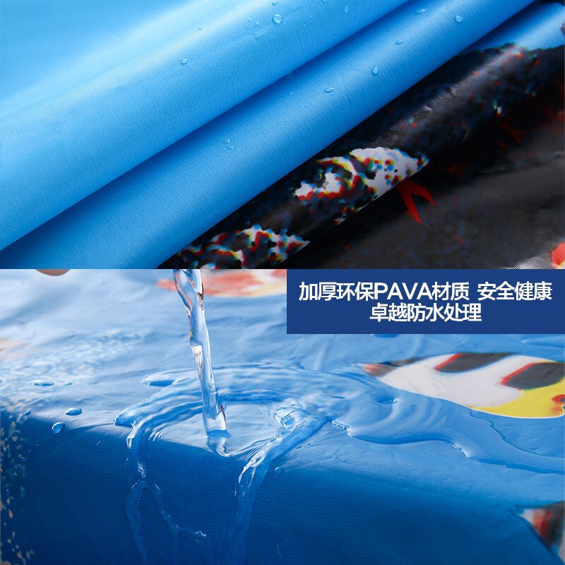 Bathroom Curtain Shower Curtain Door Marine World Environmental Protection Mildewproof Waterproof Bathtub Shower Curtain: 150 180CMhigh