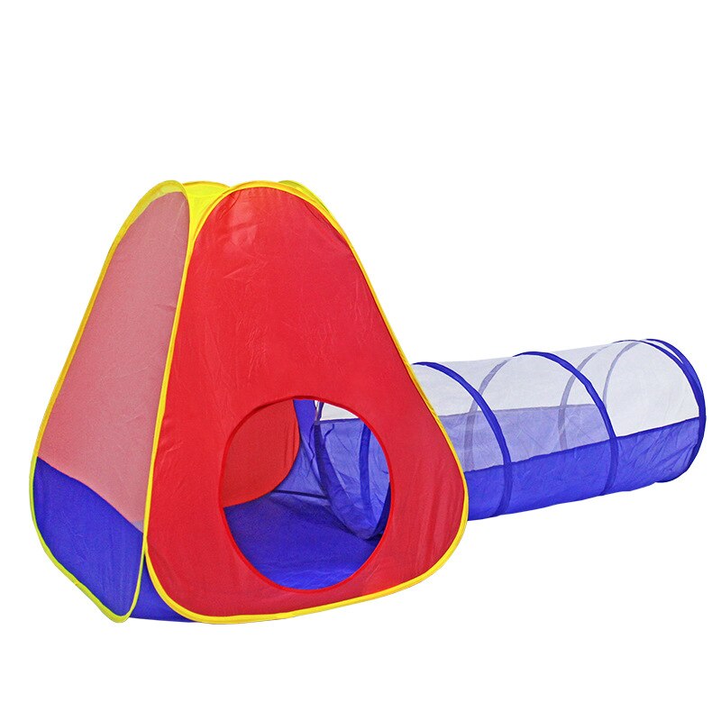 3 In 1 Children Indoor Outdoor Crawling Folding Game House Polka Dot Tunnel Shooting Marine Ball Pool Toys Kids Tent