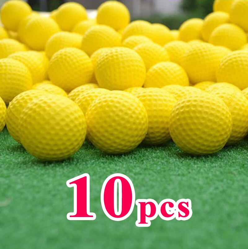 Balles de Golf en éponge en polyuréthane souple jaune sans danger pour les meubles pour enfants: 10 pcs