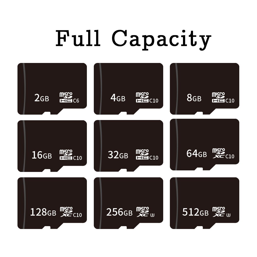 neue hohe leistung C6/C10/U1/U3 microSD-speicher karte 2GB/4GB/8GB/16GB/32GB/64GB (allgemeine druck)