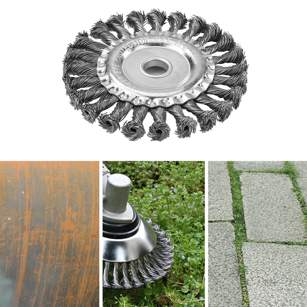 100/125mm Grass Trimmer Head Steel Wire Trimming Head Rusting Brush Cutter Mower Wire Weeding Head for Lawn Mower