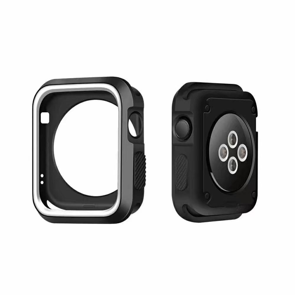 Faldmodstand silikone cover til apple watch 4 urkasse iwatch series 1 2 3 4 dæksel 44/40/42/38mm urkasse skal