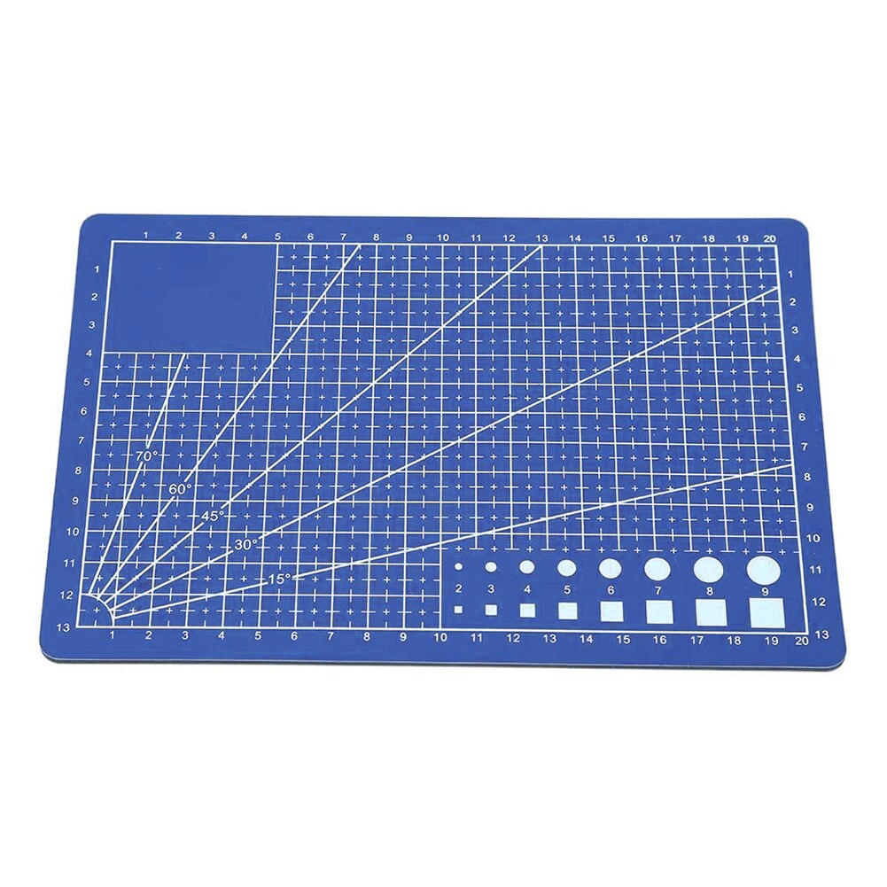 Self-healing Cutting Plate Art Tool Kits Double Sided Cutting Mat Rectangular Grid Line Cut Pad Patchwork Cutting Plate: A5 blue