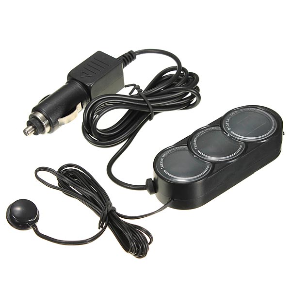 Lcd-scherm auto binnen buiten thermometer voertuig klok kalender spanningsmonitor temperatuurmeter