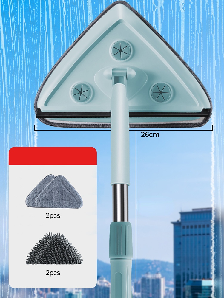 Trójkątna wycieraczka robić szyb Teleskopowy pręt Szczotka robić czyszczenia okien Profesjonalne narzędzie robić czyszczenia okien w gospodarstwie domowym: MULTI