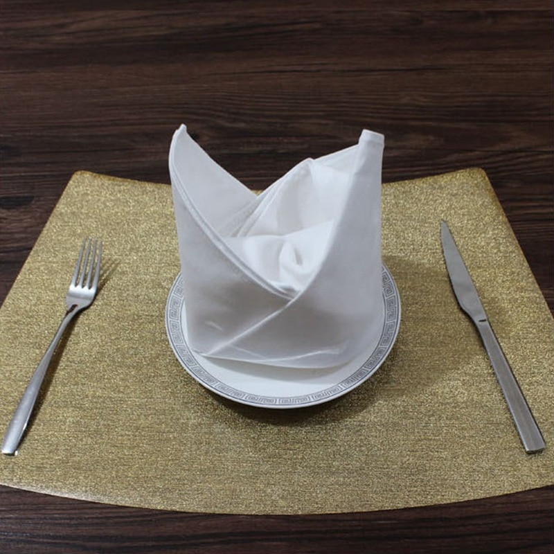 Servietter til bryllup hotel hvid serviet bomuld firkantet varmeisolering måtte spisebord stof placemats
