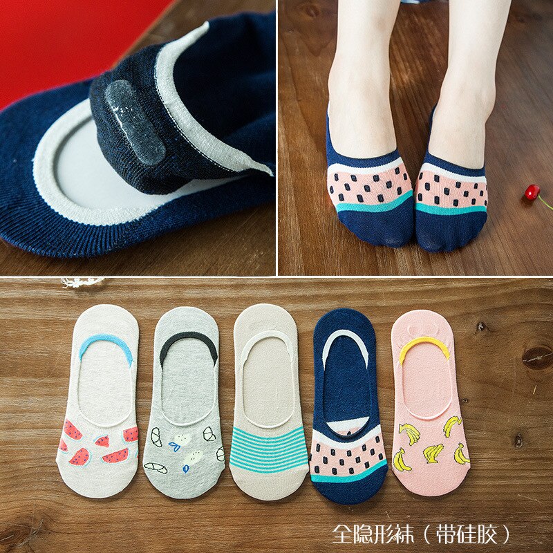 Colourful Kawaii Cat Rabbit Boat Socks Women Ins Cartoon Cute Sweet Socks Slippers Novelty Funny Couple Pink Socks Pop Socket: 13