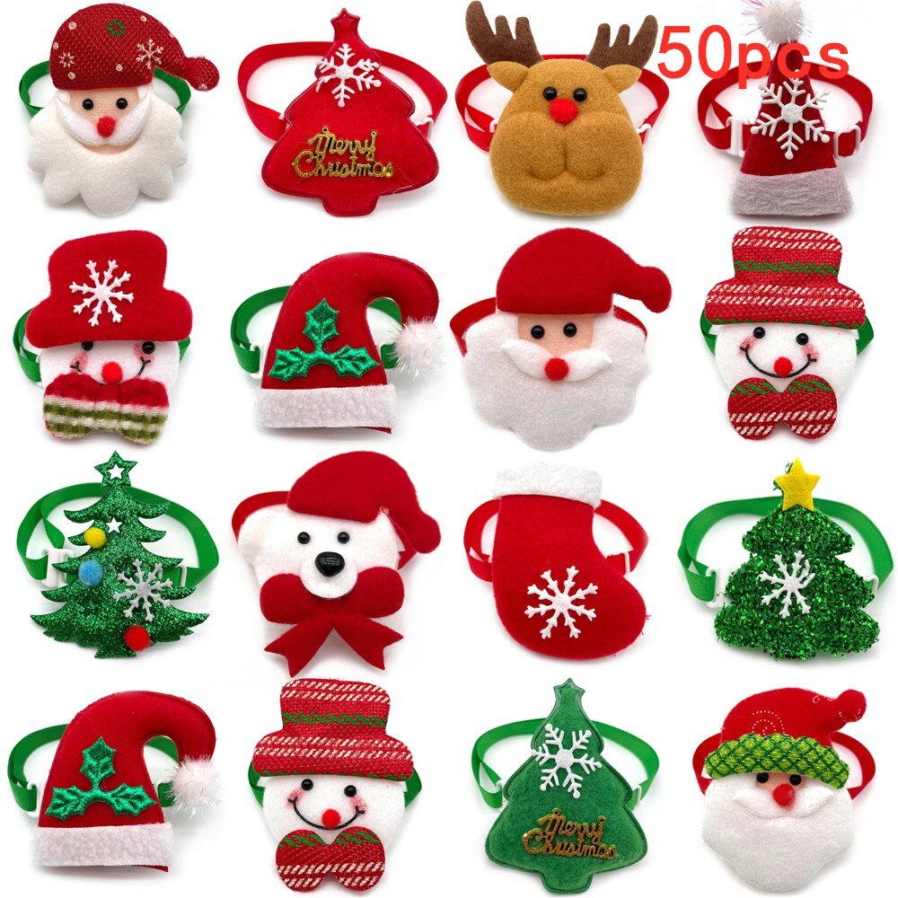 Biglietto di auguri. Buon Natale e felice anno nuovo. i cani in costume di Babbo Natale Immagine e Vettoriale