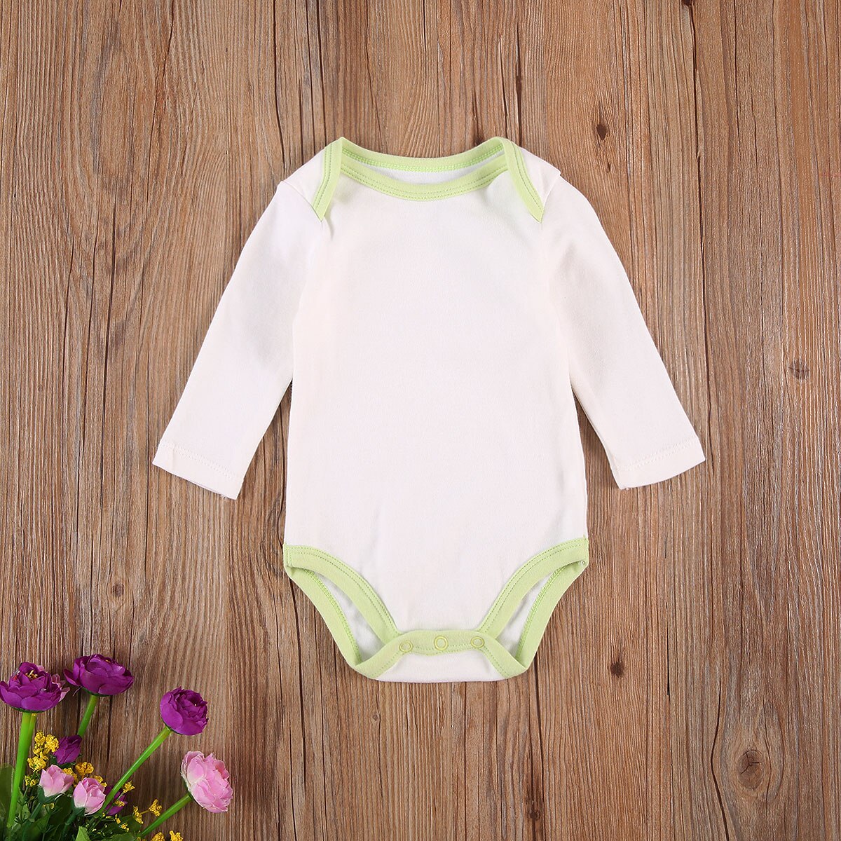 Enfant en bas âge côtelé tenue épissage couleur o-cou manches longues barboteuses haut pour bébé filles, garçons, 0-18 mois printemps automne