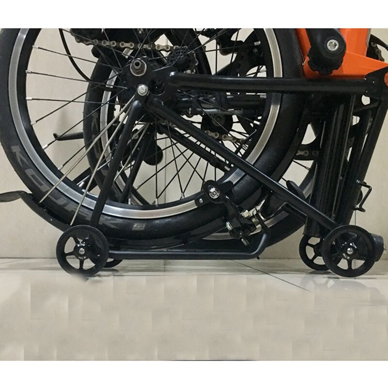 Bicycle Alloy Rear Shelf Q Rack With Easywheels for Brompton 3SIXTY PIKES Folding Bike Lightweight Rear Rack 150g