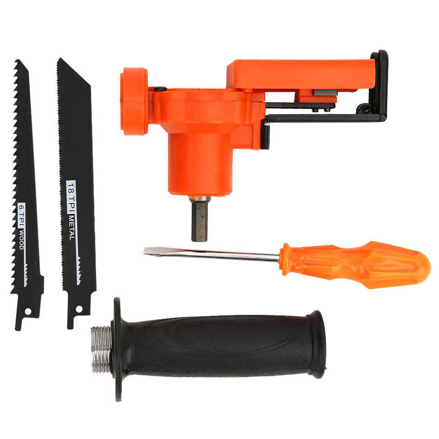Grass Cutter Cutter Grass Trimmer Reciprocating Saw Attachment Adapter Change Electric Drill into Saw for Wood Metal PVC
