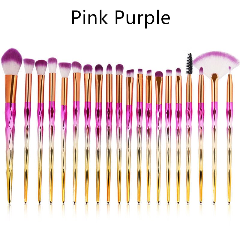 20PCS Unicorn Beauty Makeup Brushes Tool Set Blending Cosmetic Powder Eye Shadow Brush A Full Set of Cosmetic Brush: 4