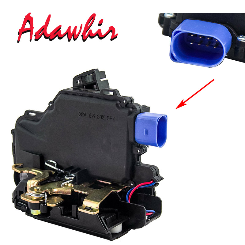 Mecanismo de cerradura de puerta delantera derecha, accesorio 3B1837016BC 3B1837016CC para Seat Ibiza 2002 5J1837016 6QD837016E 3B1837016AQ