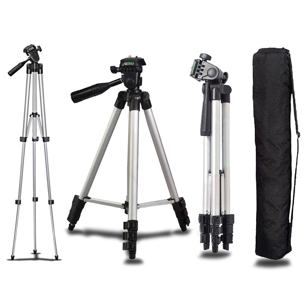 Universal bærbart aluminium stativ stativ med taske til canon sony panasonic nikon kamera