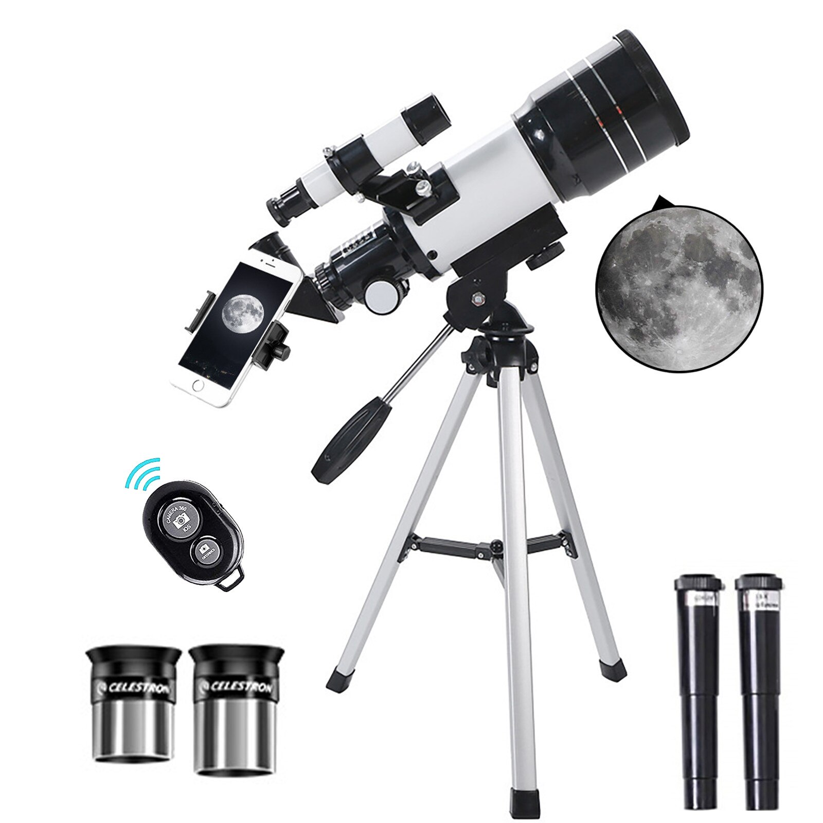 30070 Astronomical Telescope Zoom HD Night Vision 150X Refractive Deep Space Moon Watching Astronomic: Default Title