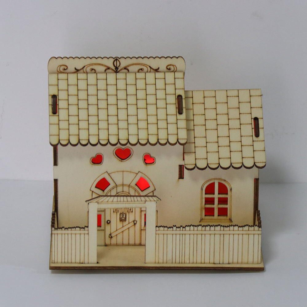 Moderne Gebäude Mit Blitz Nacht Lichter Romantische Villen Kleine Haus Einsparungen Dosen Holz Sparschwein Zu Hause Dekoration Für Art